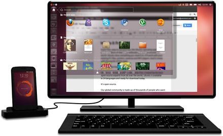 Подключение смартфона с Ubuntu к полноразмерному дисплею, Canonical