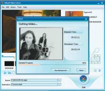 За обработкой файлов в Xilisoft Video Editor можно наблюдать в режиме реального времени