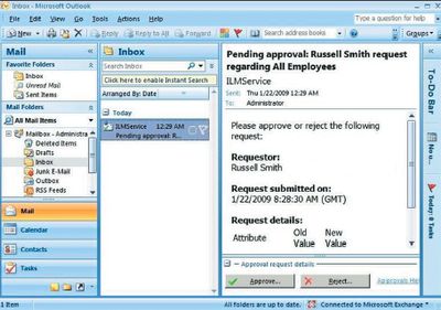 Экран 2. Утверждение с использованием электронной почты