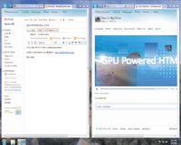 Функция Windows Aero Snap позволяет скомпоновать на экране удобное отображение нескольких сайтов