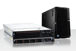 Процессоры Xeon E5-2600 устанавливаются в двухсокетных моделях x86-серверов, выпускаемых IBM, – от «башен» до стоечных моделей и лезвий. Источник: IBM