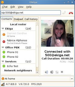 Приложение Ekiga обеспечивает HD-качество звука, а также разрешение видео на уровне DVD (Иллюстрация: ekiga.org)
