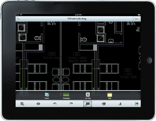 ДЛЯ ДИЗАЙНЕРОВ, конструкторов и архитекторов приобретает актуальность хранение данных в облаке, особенно с учетом распространения мобильных приложений, обеспечивающих просмотр двухмерных и трехмерных проектов с мобильных устройств. Autodesk предлагает для такого мобильного доступа и удаленного взаимодействия между участниками проектирования бесплатное приложение AutoCAD WS 
