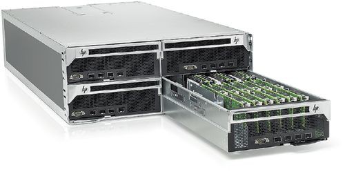 В СЕРВЕРЕ ВЫСОТОЙ 4U установлено 288 процессоров Calxeda с общей инфраструктурой питания, охлаждения и управления 