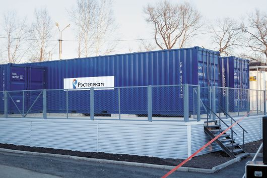 В ДАЛЬНЕВОСТОЧНОМ ЦЕНТРЕ обработки данных «Ростелекома» установлено три 12-метровых контейнера IBM Фото: facebook.com/ibm.ru