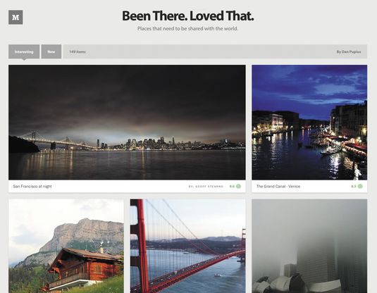 ИНТЕРФЕЙС САЙТА MEDIUM, ПОЖАЛУЙ, является его сильной стороной. Изображения размещаются в трех рядах, и каждое снабжено заголовком. Верхнее изображение (более новое или популярное) в два раза шире тех, что находятся ниже. Такое решение наряду с табличной схемой придает Medium более интересный внешний вид по сравнению с его ближайшим конкурентом — сервисом Pinterest 