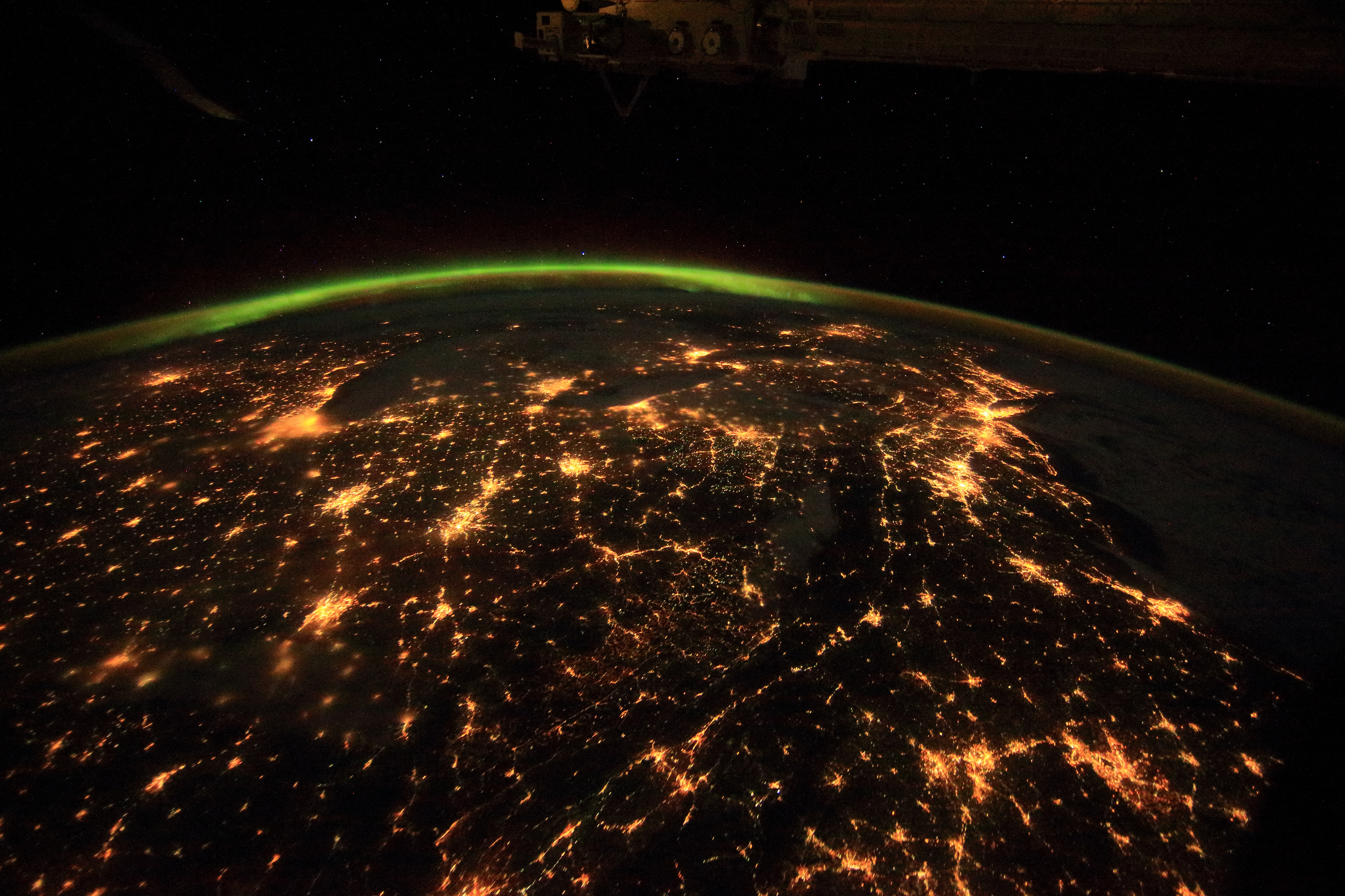 Ночные снимки земли из космоса