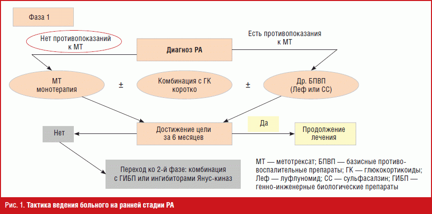 Схема приема метотрексата