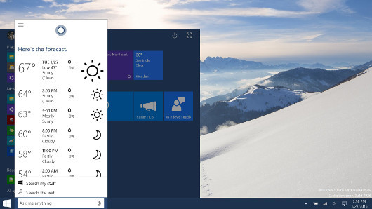 Новые функции Windows 10: Cortana и прочие