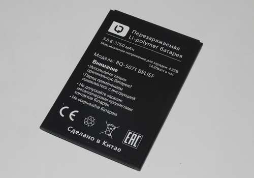 Емкость встроенного аккумулятора составляет 3750 мА.ч.