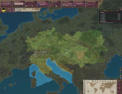 Огромной оставалась еще территория империи Габсбургов