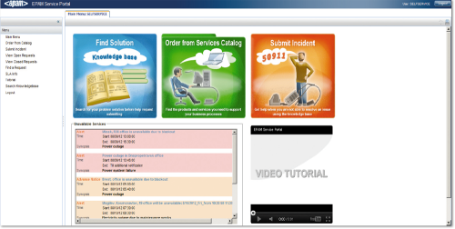 Главный экран кабинета пользователей ESP
