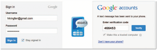 Чтобы зайти в аккаунт, после ввода пароля пользователь должен еще набрать код из заранее зарегистрированного мобильного телефона. Пользователь может отказаться от повторного ввода кода при следующем входе 