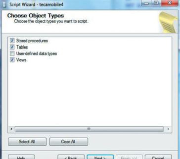 Экран 4. Выбор типа объектов для?сценария