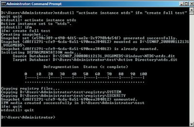 Экран 2. Создание полной резервной копии IFM