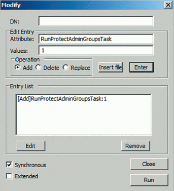 Экран 4. Изменение RunProtectAdminGroupsTask