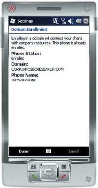 Экран 4. Сведения о регистрации, отображаемые на?зарегистрированном мобильном устройстве