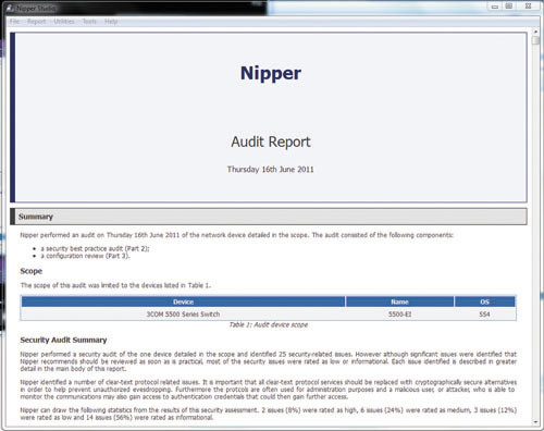 Отчет о состоянии системы безопасности