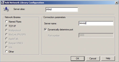 Создание нового псевдонима SQL Server