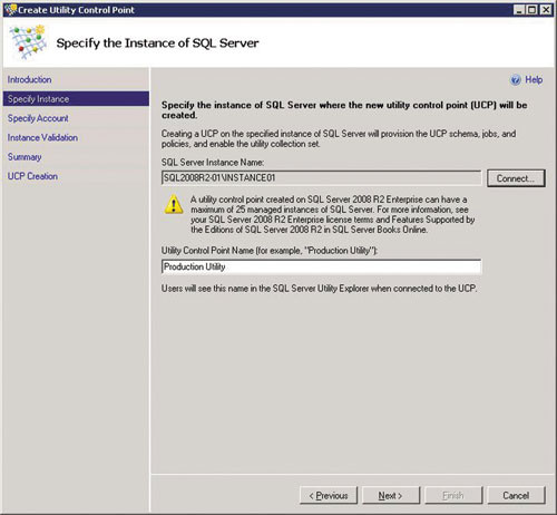 Определение места для создания точки UCP