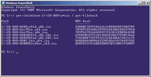 Образец команды и ее выходные данные