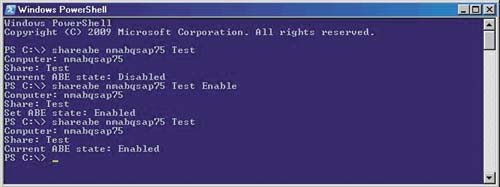 Работа утилиты ShareABE.exe, запущенной как автономное приложение