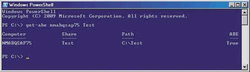 Выполнение сценария Get-ABE.ps1