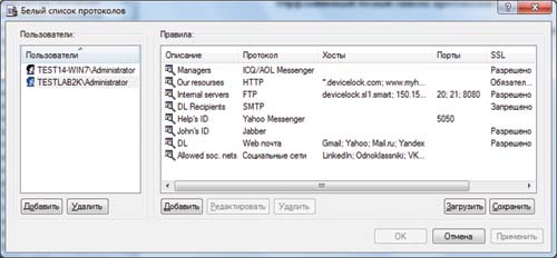 Список локальных пользователей