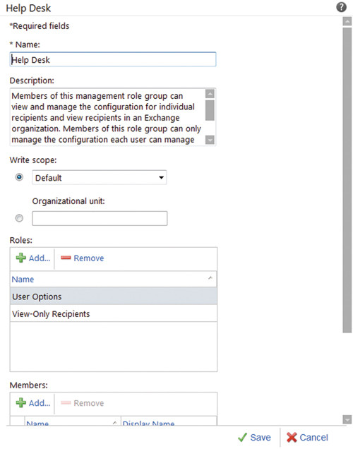 Управление ролевой группой Help Desk через RBAC
