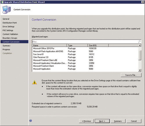 Преобразование содержимого точек распространения в новую библиотеку содержимого