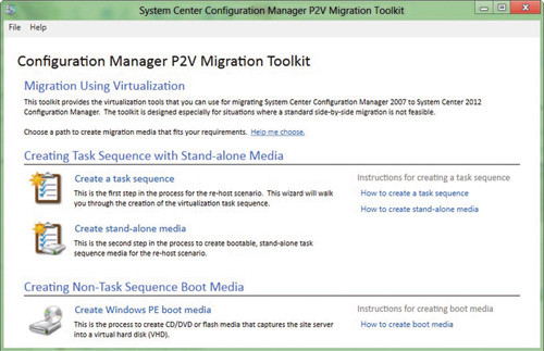 Мастер P2V Migration Toolkit
