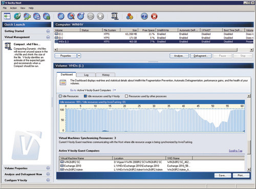 Интерфейс управления V-locity на хосте