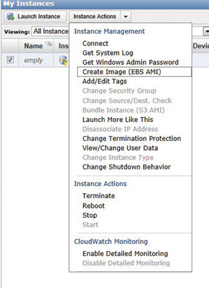 Управление экземпляром