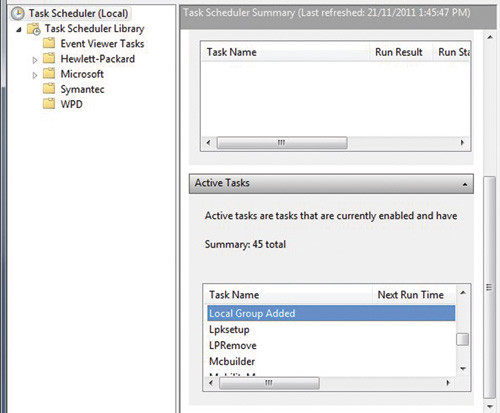 Задача Local Group Added