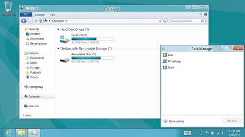 Рабочий стол Windows 8