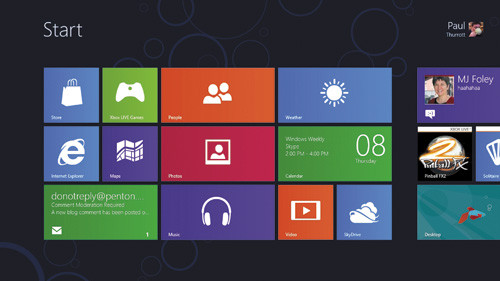 Стартовый экран в стиле Metro