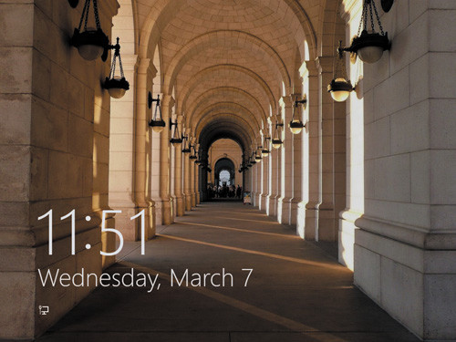 Экран блокировки Windows 8