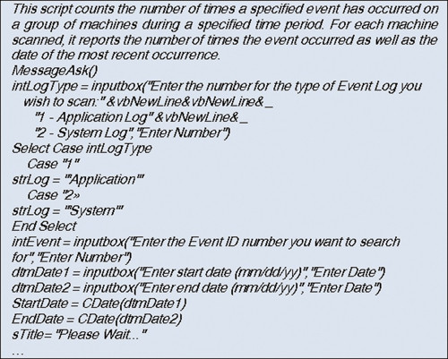 Пример кода автоматизации работы с журналами