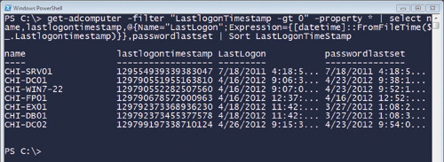 Преобразование значения LastLogonTimeStamp в?понятную дату
