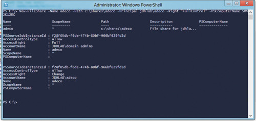 Создание общей папки с помощью Powershell Workflow