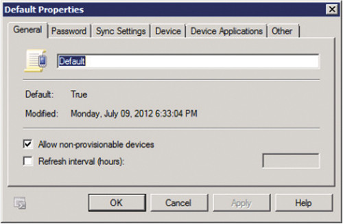 Свойства политики EAS почтовых ящиков