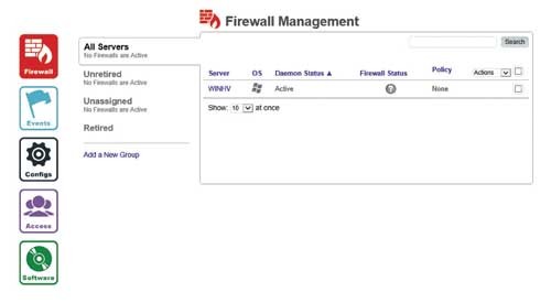 Вкладка Firewall Management на Halo Portal