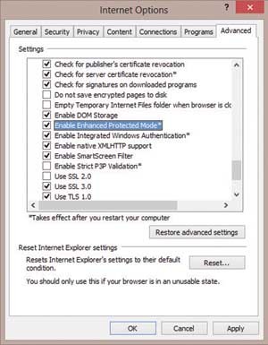Активация режима EPM в браузере IE10