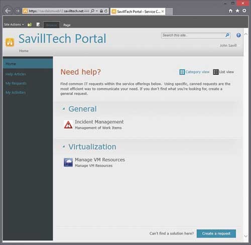 Портал самообслуживания Service Manager 2012