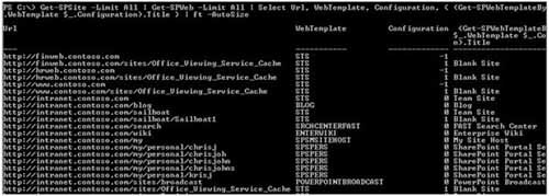 Получение всех веб-сайтов в коллекции сайта и их веб-шаблонов