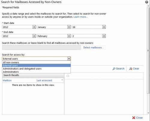 Окно для ввода критериев поиска сообщений