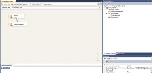 Просмотр созданной задачи Data Flow