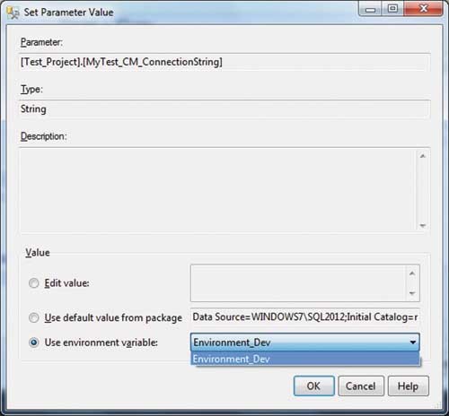 Выбор переменной среды для сопоставления
