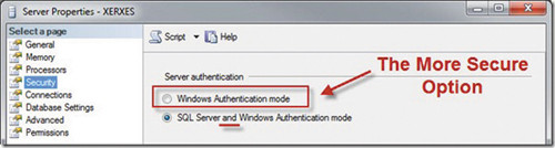 Используйте проверку подлинности Windows