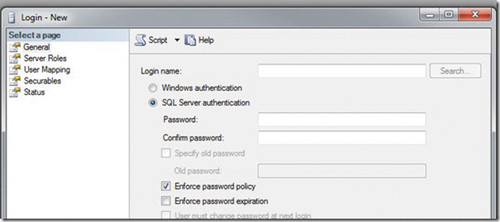 Настройка политики паролей в SQL Server